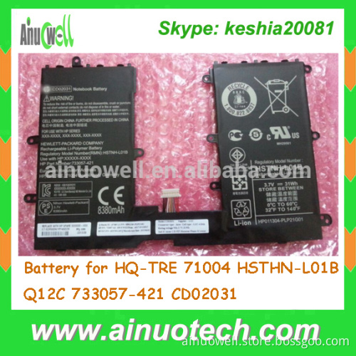6 Cell Li-on Laptop Battery for HQ-TRE 71004 HSTHN-L01B Q12C 733057-421 CD02031 Laptop Replacement Battery